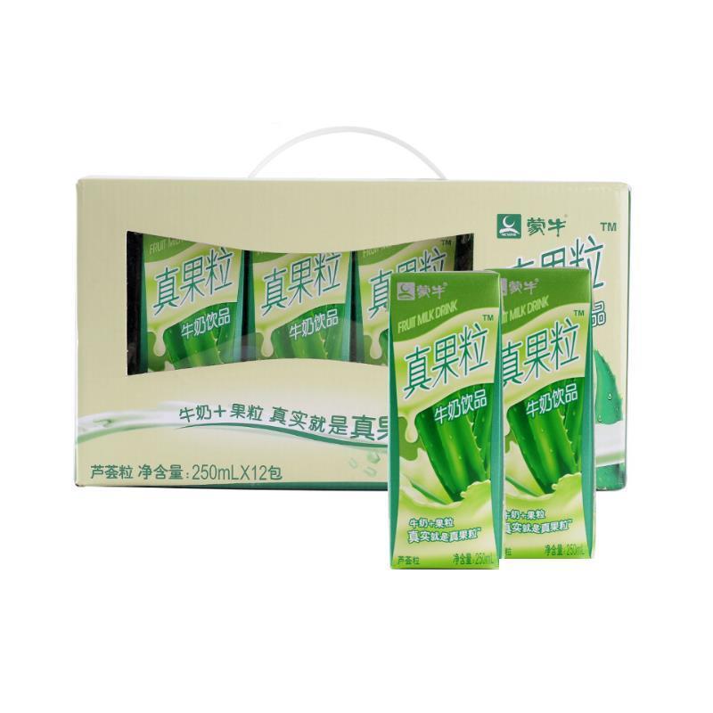 蒙牛真果粒四种口味牛奶果粒250ml×12盒 - 任我在线